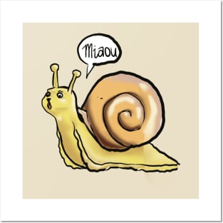 .Escargot qui miaule Posters and Art